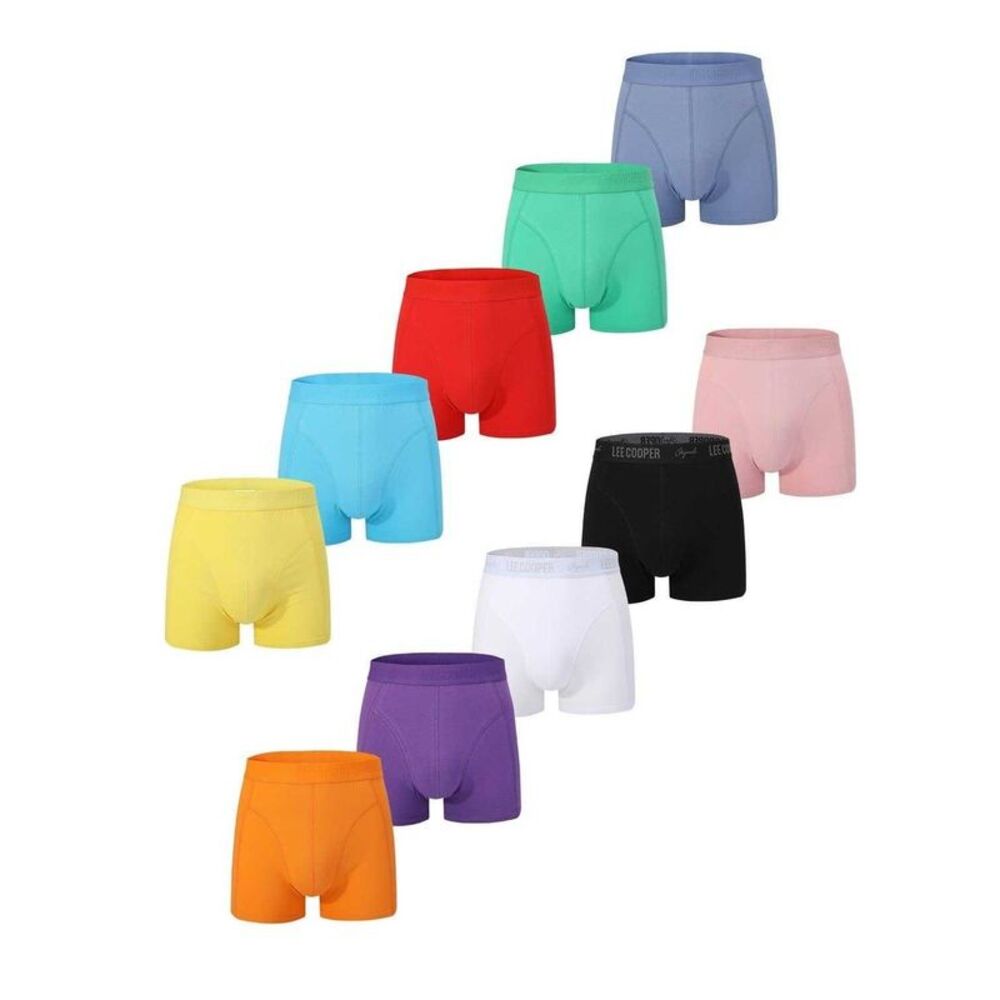 Lee Cooper Mens Boxer Shorts (Pack of 10) / Brights
